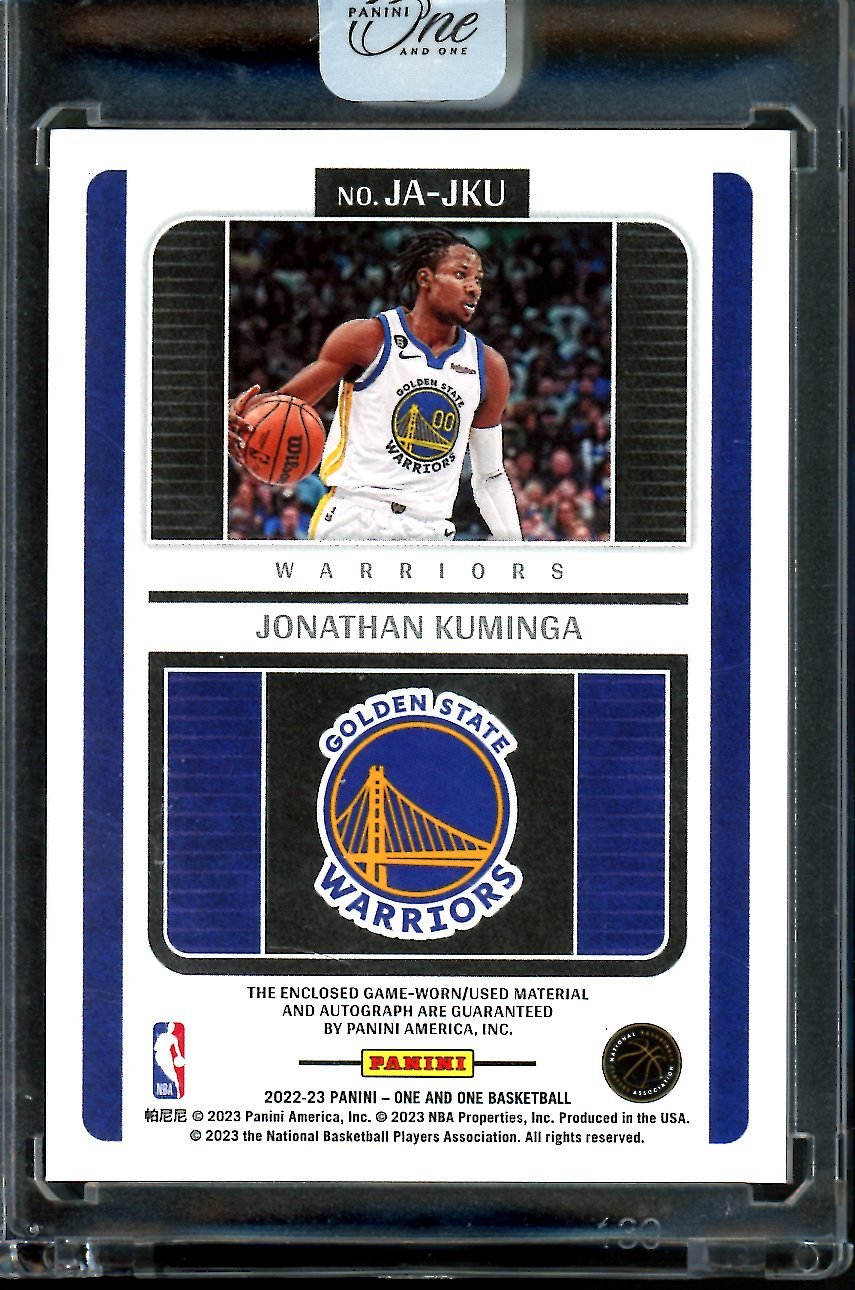 2022/23 Panini One & One Jonathan Kuminga Patch Auto /99 Warriors