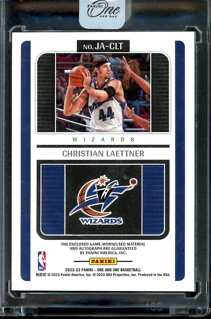 2022/23 Panini One & One Christian Laettner Patch Auto Red /21 Wizards