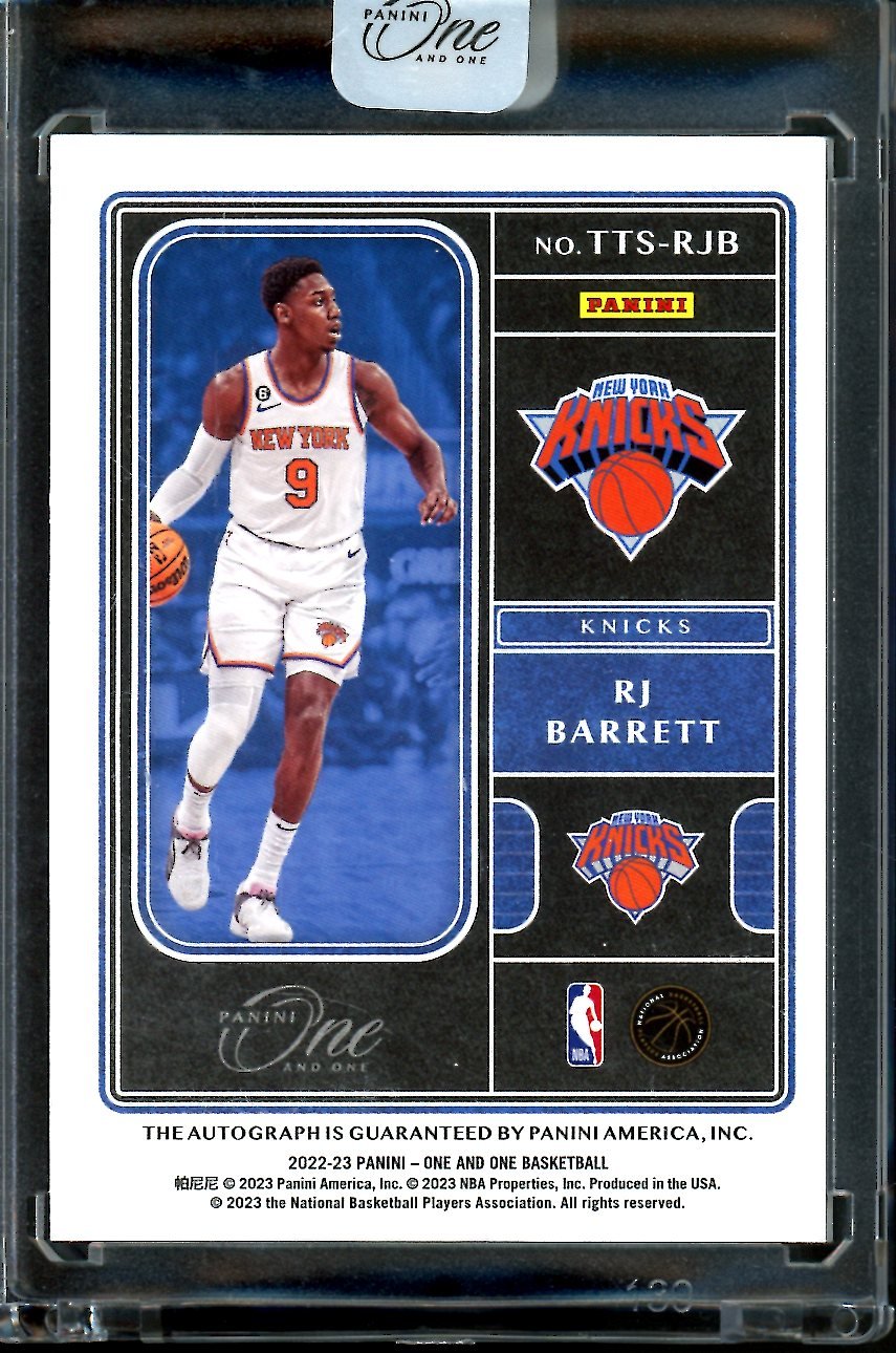 2022/23 Panini One & One RJ Barrett Team Titan Auto /25 Knicks