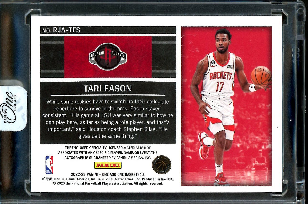 2022/23 Panini One & One Tari Eason Rookie RPA /99 Rockets