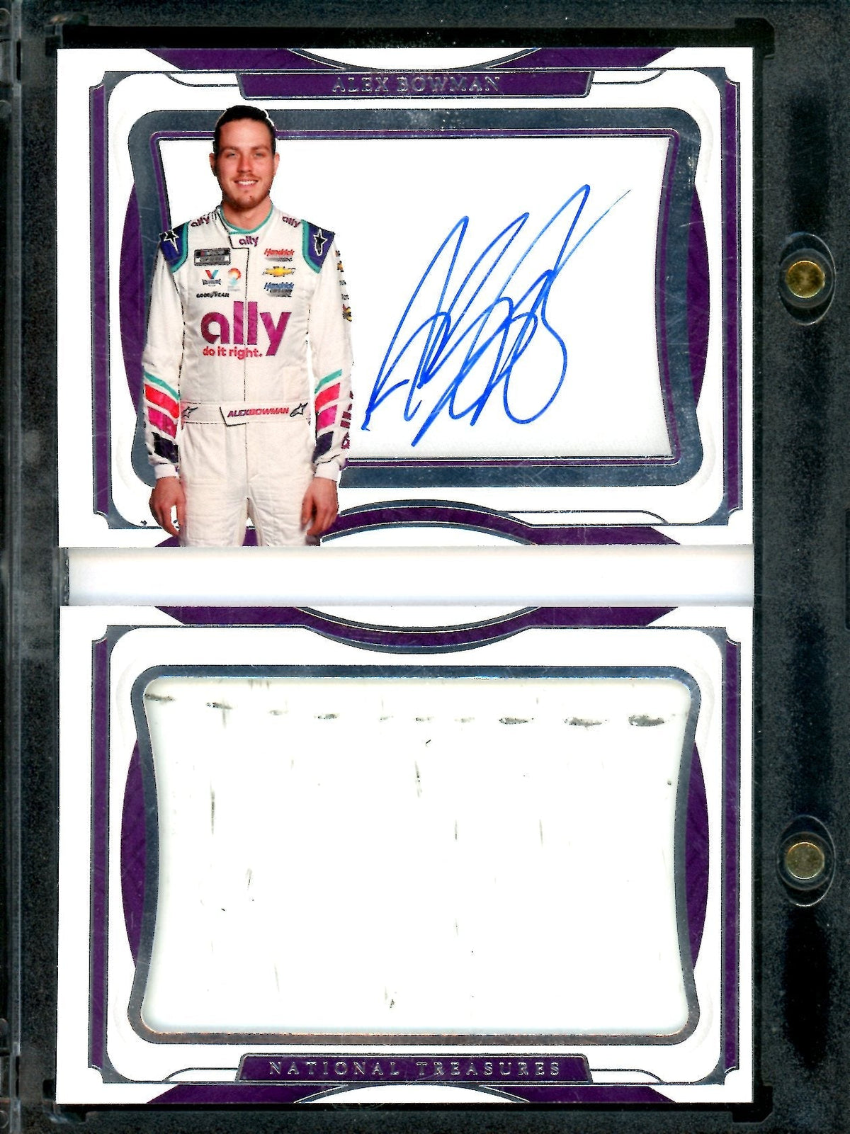 2022 Panini National Treasures Alex Bowman Sheet Metal Booklet Patch Auto /25 NASCAR