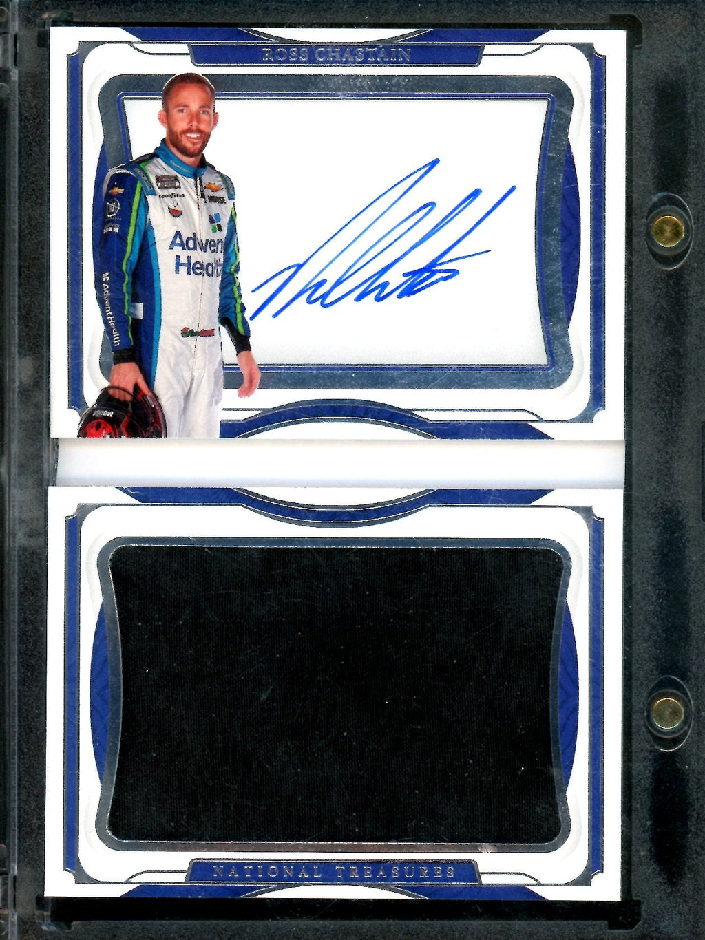 2022 Panini National Treasures Ross Chastain Firesuit Booklet Patch Auto /25 NASCAR