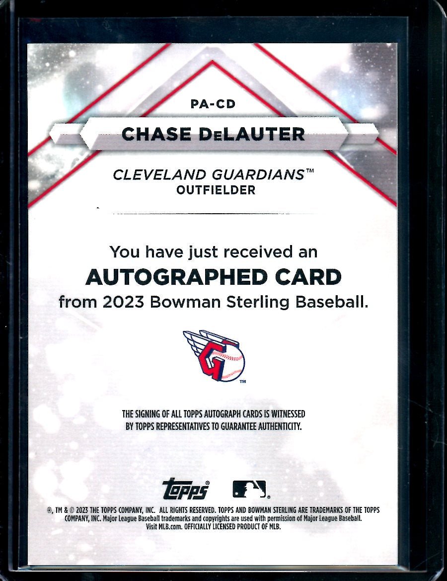 2023 Bowman Sterling Chase DeLauter Auto /100 Guardians