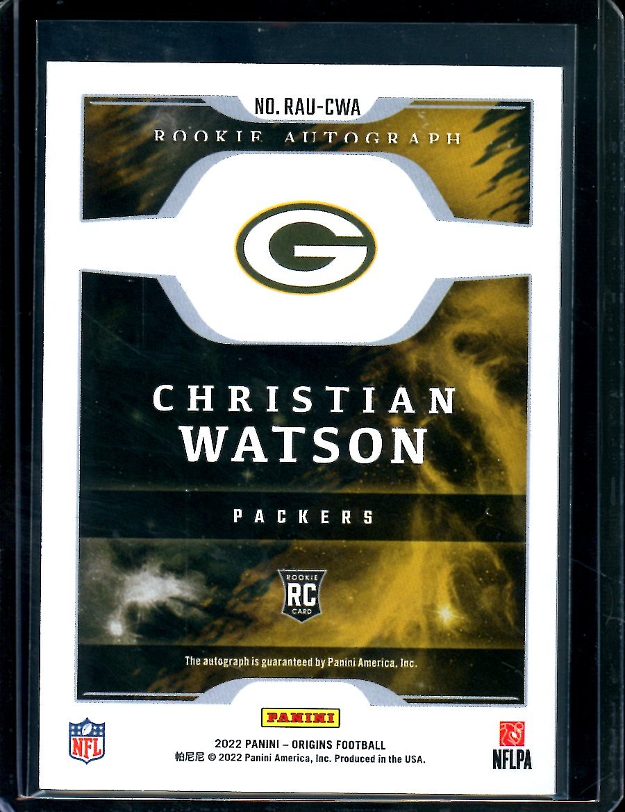 2022 Panini Origins Christian Watson Rookie Auto Packers
