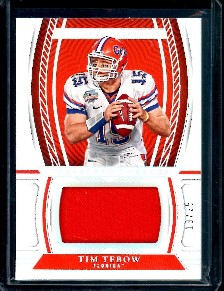 2023 Panini National Treasures Collegiate Tim Tebow Treasured Threads Patch /25 Florida