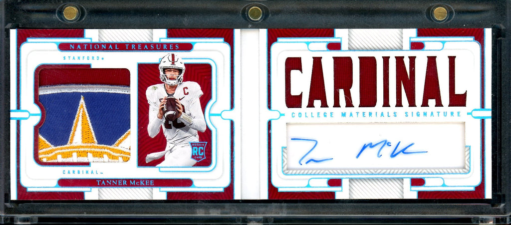 2023 Panini National Treasures Collegiate Tanner McKee Rookie Booklet Patch Auto /10 Stanford