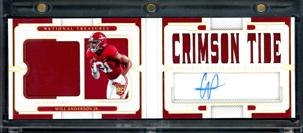 2023 Panini National Treasures Collegiate Will Anderson Jr. Rookie Booklet Patch Auto /49 Alabama
