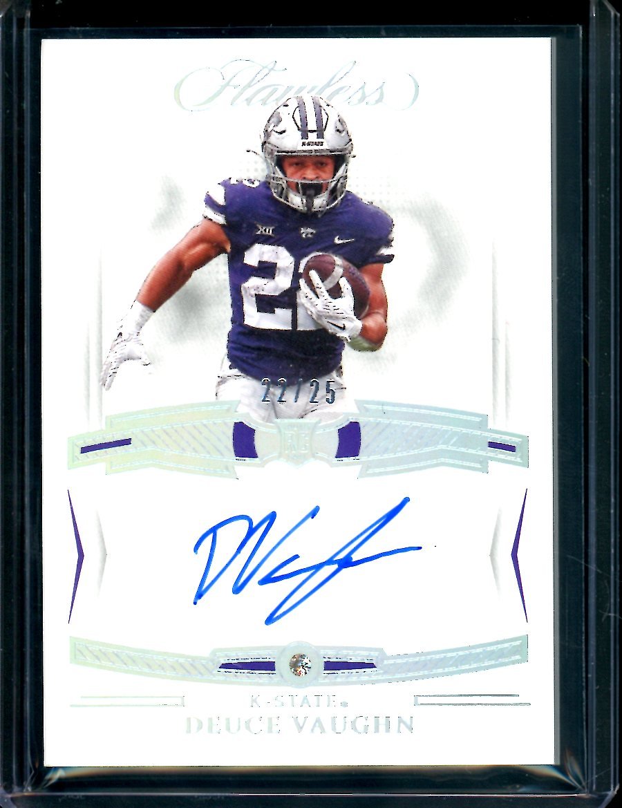 2023 Panini Flawless Collegiate Deuce Vaughn Rookie Auto /25 Kansas State