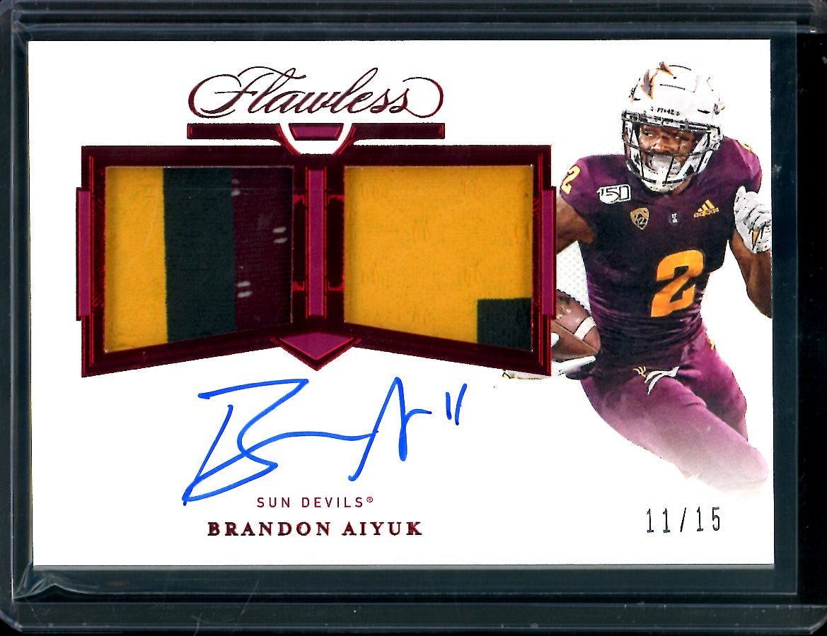 2023 Panini Flawless Collegiate Brandon Aiyuk Patch Auto /15 Arizona State