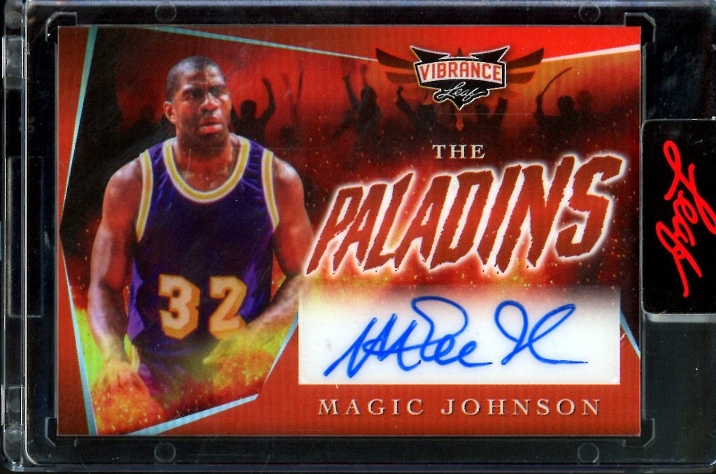 2023 Leaf Vibrance Magic Johnson The Paladins Auto /6 Lakers