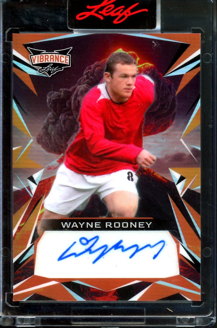 2023 Leaf Vibrance Wayne Rooney Auto Orange /8 Manchester United