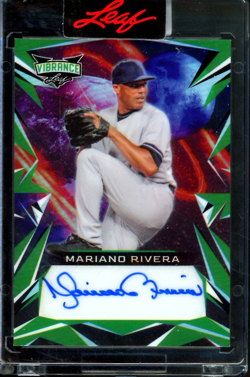 2023 Leaf Vibrance Mariano Rivera Auto Green /12 Yankees