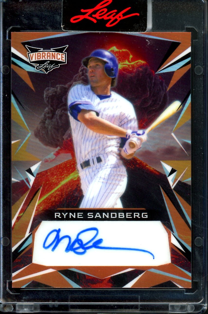 2023 Leaf Vibrance Ryne Sandberg Auto Orange /6 Cubs
