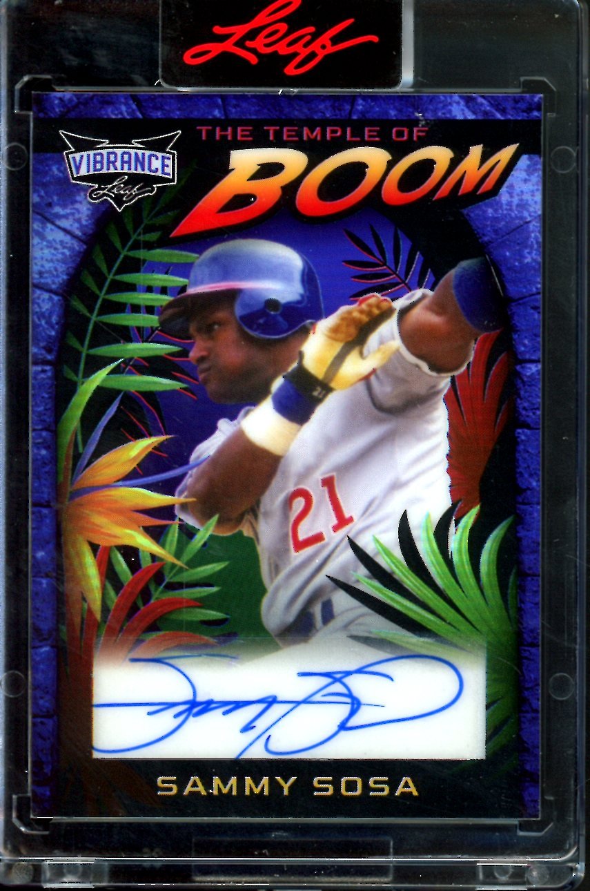 2023 Leaf Vibrance Sammy Sosa Temple of Boom Auto Purple /5 Cubs