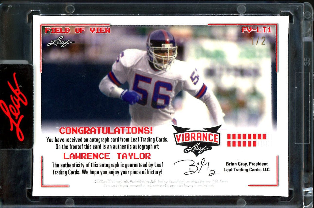 2023 Leaf Vibrance Lawrence Taylor Field of View Auto Orange Shimmer /2 Giants