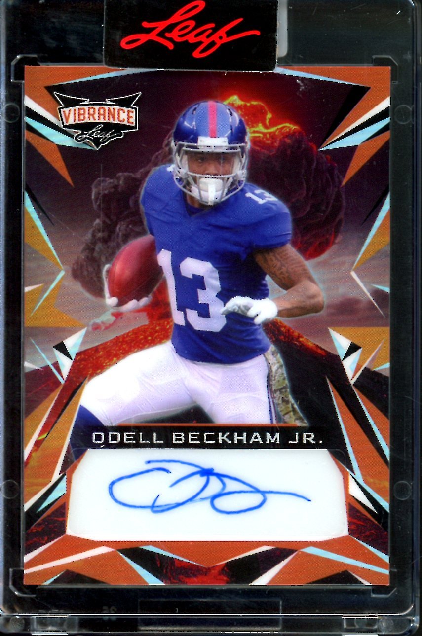 2023 Leaf Vibrance Odell Beckham Jr. Auto Orange /7 Giants