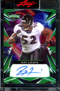 2023 Leaf Vibrance Ray Lewis Green Auto /9 Ravens