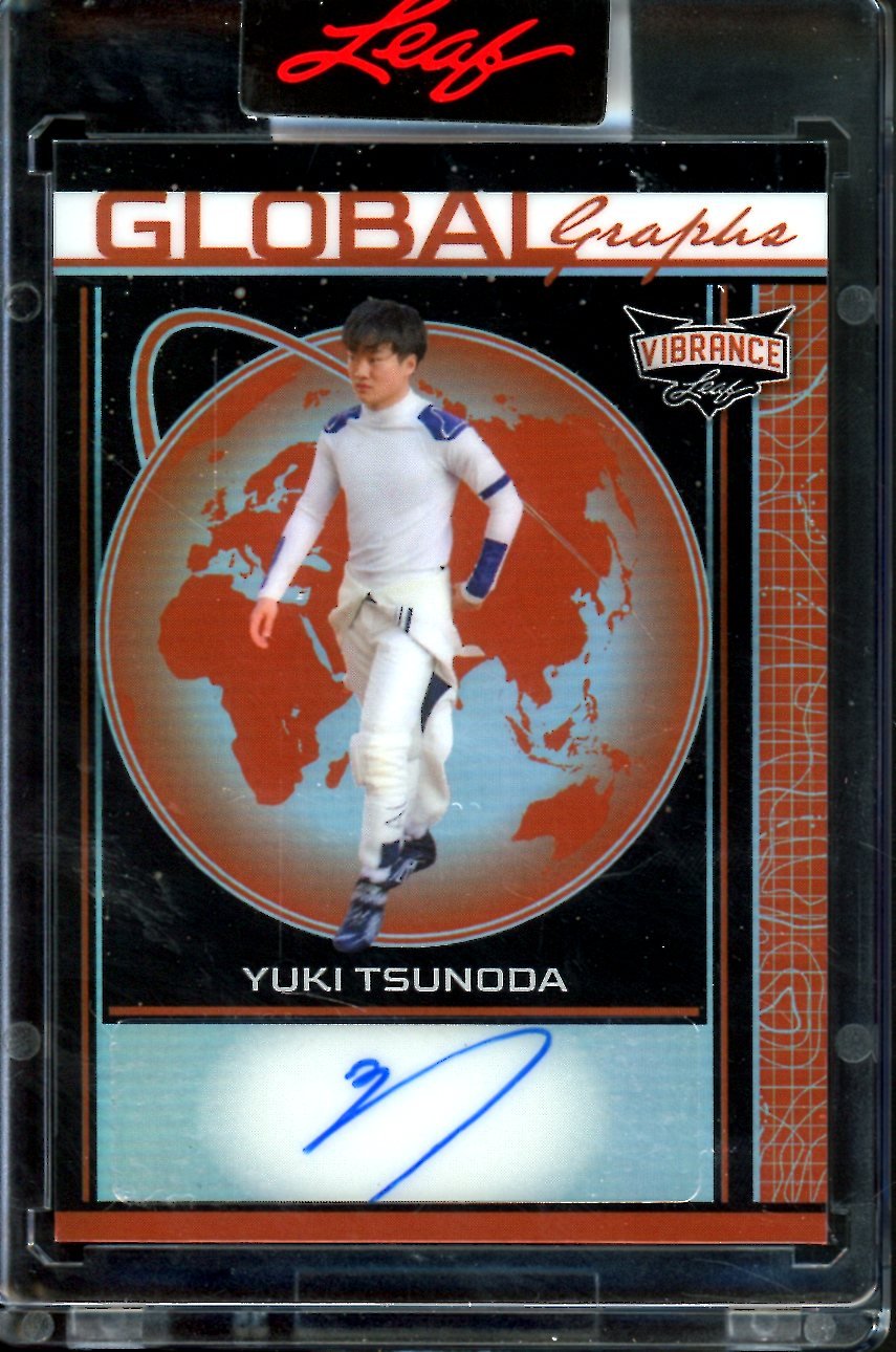 2023 Leaf Vibrance Yuki Tsunoda Global Graphs Auto Orange /6