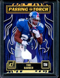 2023 Panini Donruss Tiki Barber/Saquon Barkley Passing the Torch Patch /49 Giants