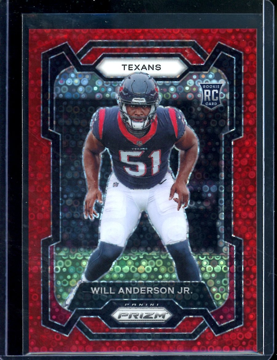 2023 Panini Prizm Will Anderson Jr. Rookie Red Disco /70 Texans