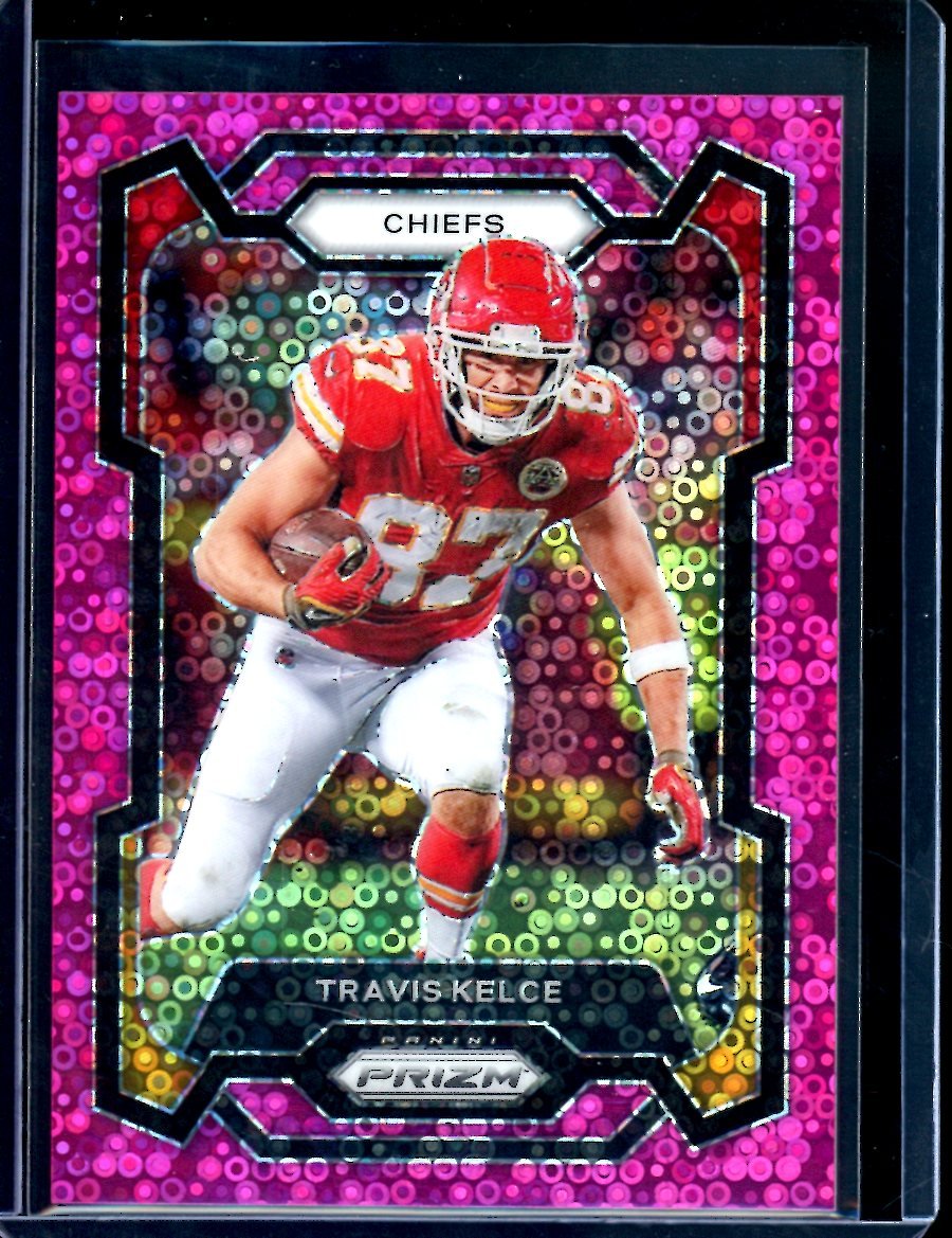 2023 Panini Prizm Travis Kelce Pink Disco /15 Chiefs