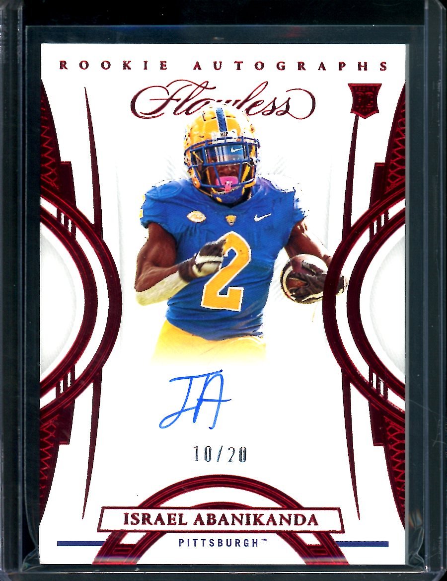 2023 Panini Flawless Collegiate Israel Abanikanda Rookie Auto /20 Pittsburgh
