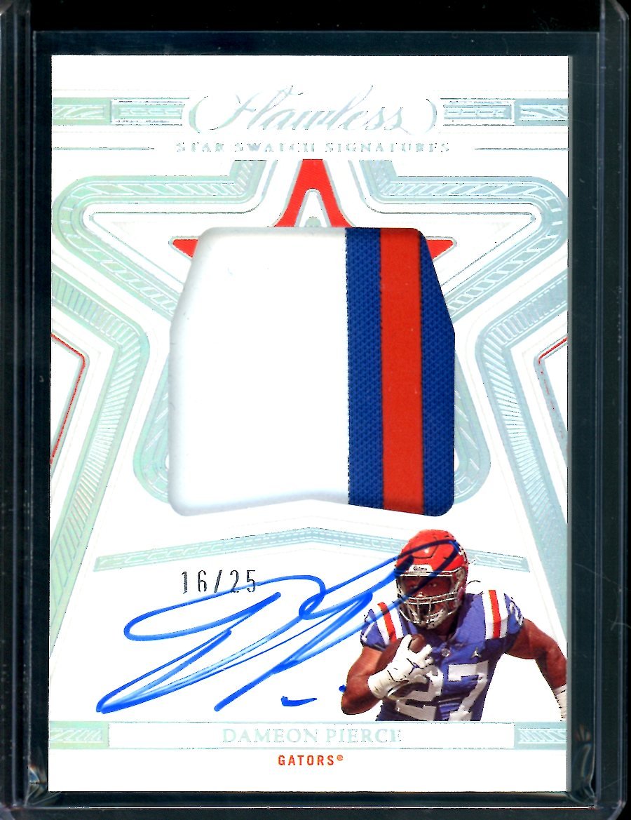 2023 Panini Flawless Collegiate Dameon Pierce Star Swatch Signatures Patch Auto /25 Florida