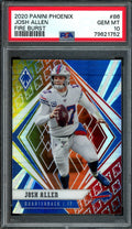2020 Panini Phoenix Josh Allen Fire Burst PSA 10 Bills