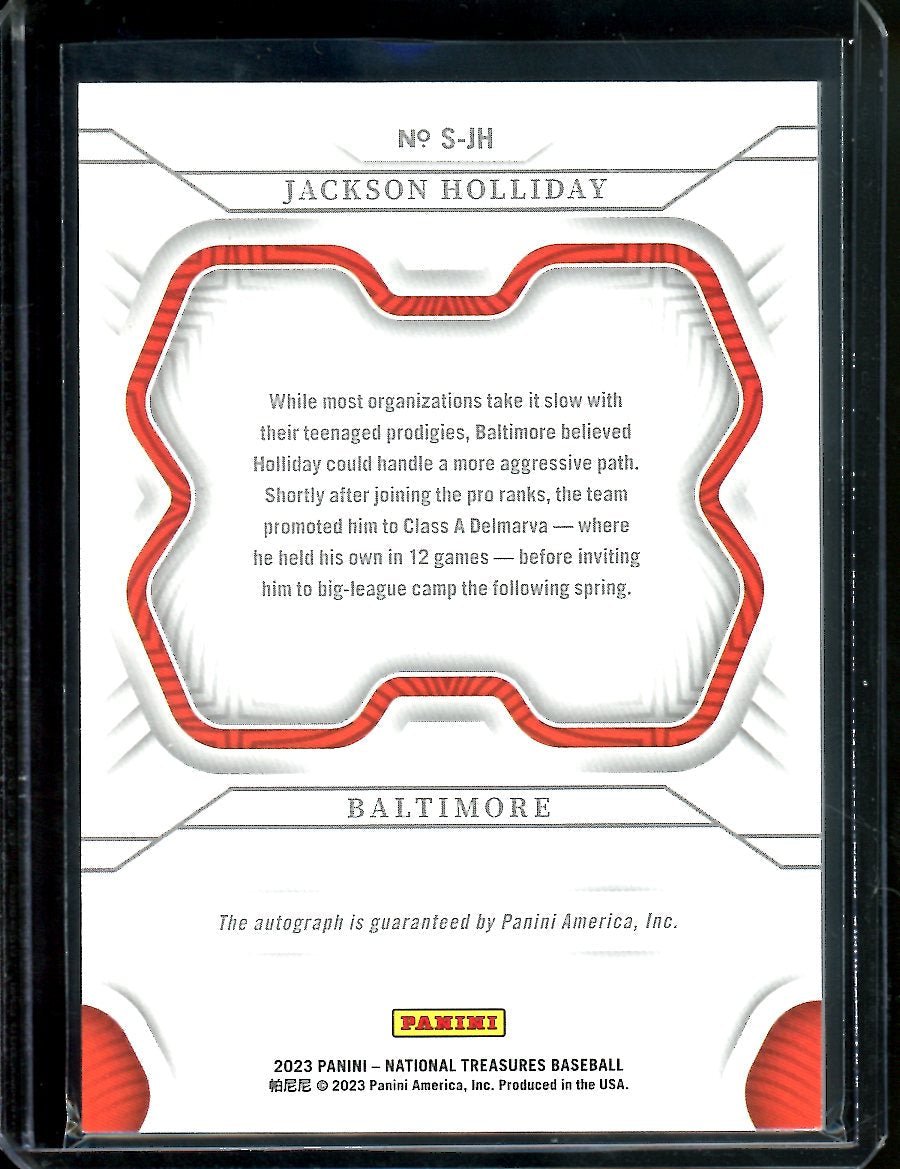 2023 Panini National Treasures Jackson Holliday Auto /49 Orioles