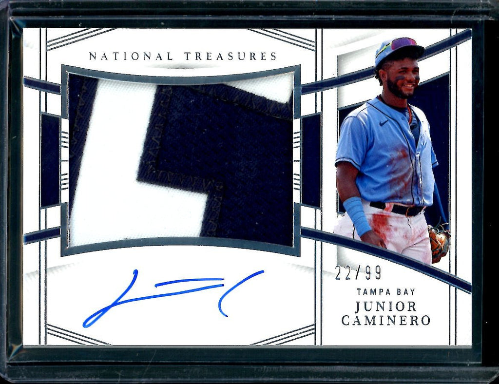 2023 Panini National Treasures Junior Caminero Patch Auto /99 Rays