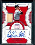 2023 Panini National Treasures Carlton Fisk HOF Patch Auto /25 Red Sox