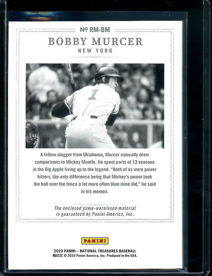 2023 Panini National Treasures Bobby Murcer Retro Materials Patch /49 Yankees