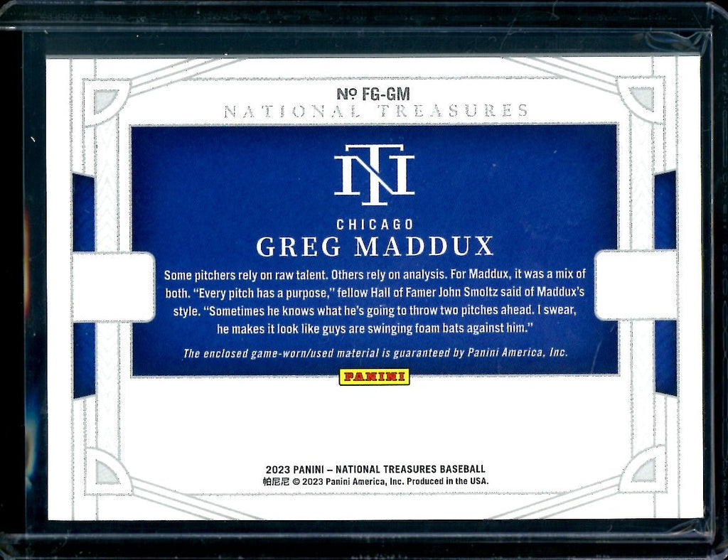 2023 Panini National Treasures Greg Maddux Field Pass Patch /25 Cubs