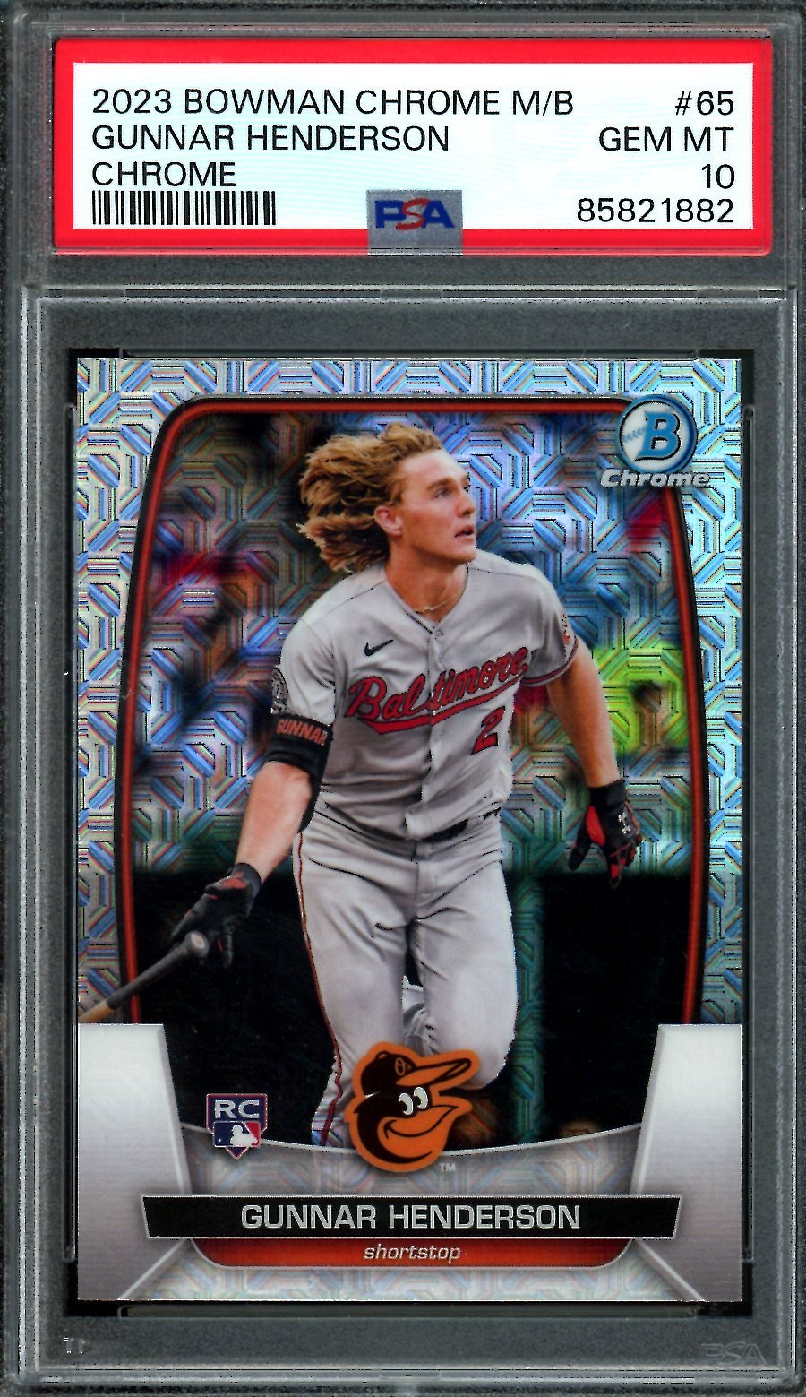 2023 Bowman Chrome Gunnar Henderson Rookie Mega Box PSA 10 Orioles