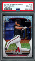 2023 Bowman Chrome Druw Jones 1st Bowman Mega Box PSA 10 Diamondbacks