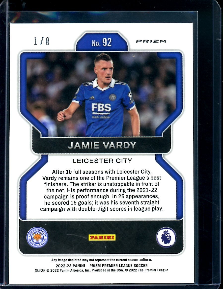 2022/23 Panini Prizm Jamie Vardy Lucky Envelope /8 Leicester City