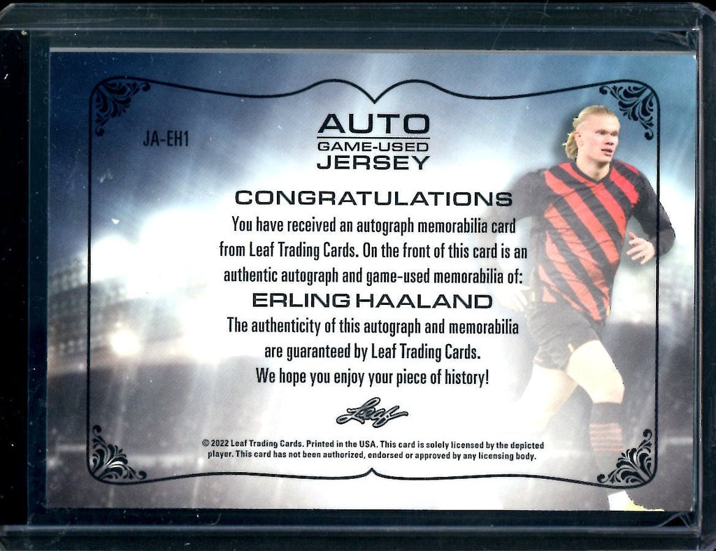 2022 Leaf Ultimate Soccer Erling Haaland Game Used Patch Auto /50
