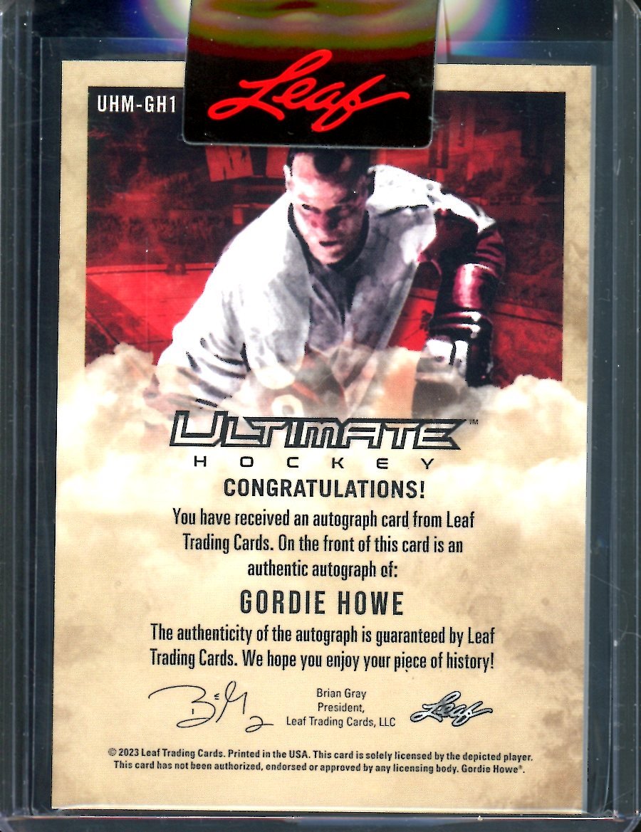 2023 Leaf Ultimate Hockey Gordie Howe Ultimate Auto /6