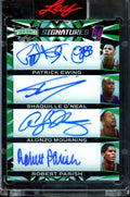 2023 Leaf Vibrance Patrick Ewing/Shaquille O'Neal/Alonzo Mourning/Robert Parish Signatures 4 /8