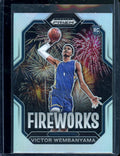 2023/24 Panini Prizm Draft Picks Victor Wembanyama Rookie Fireworks Silver Spurs