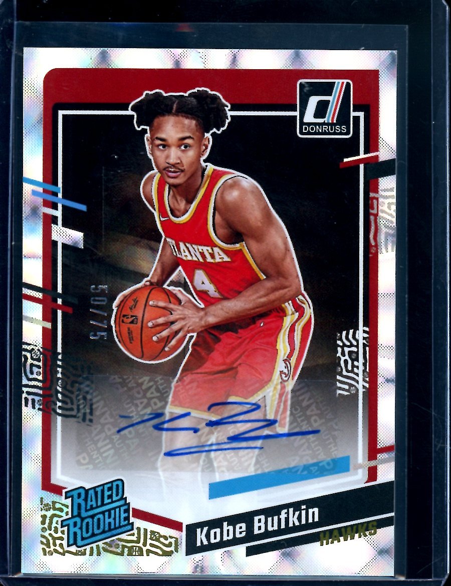 2023/24 Panini Donruss Kobe Bufkin Rookie Auto /75 Hawks