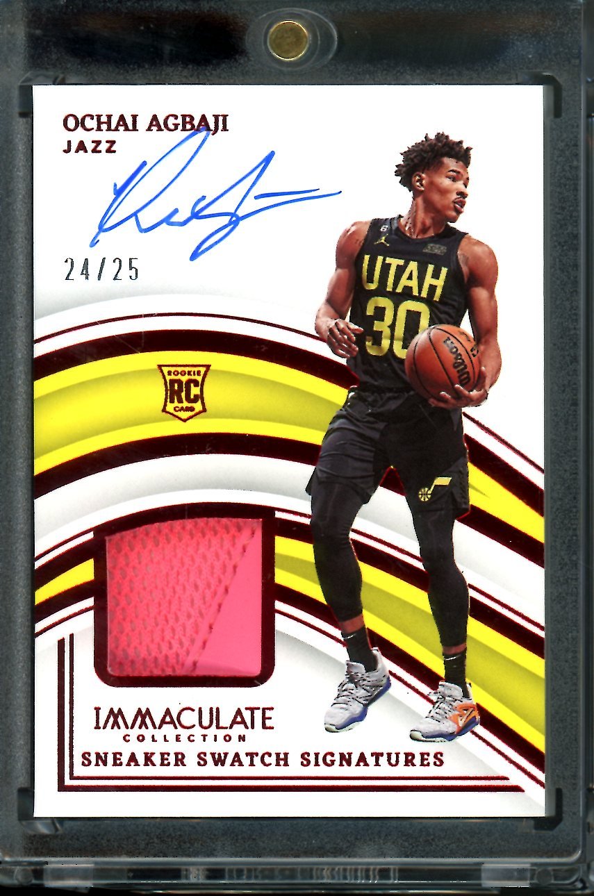 2022/23 Panini Immaculate Ochai Agbaji Rookie Sneaker RPA /25 Jazz