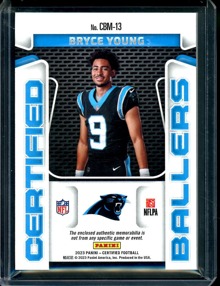 2023 Panini Certified Bryce Young Rookie Laundry Tag Patch Green /5 Panthers