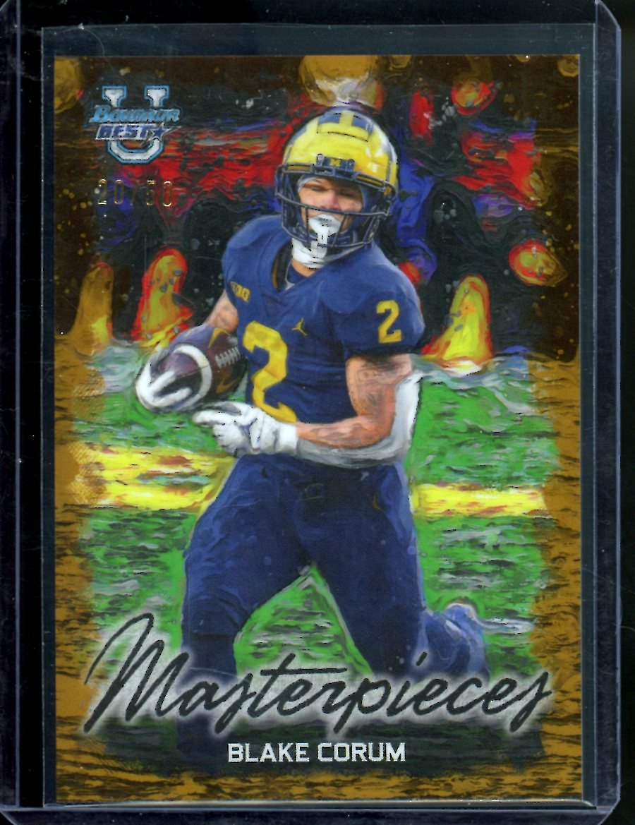 2023 Bowman's Best Blake Corum Masterpieces Gold /50 Michigan