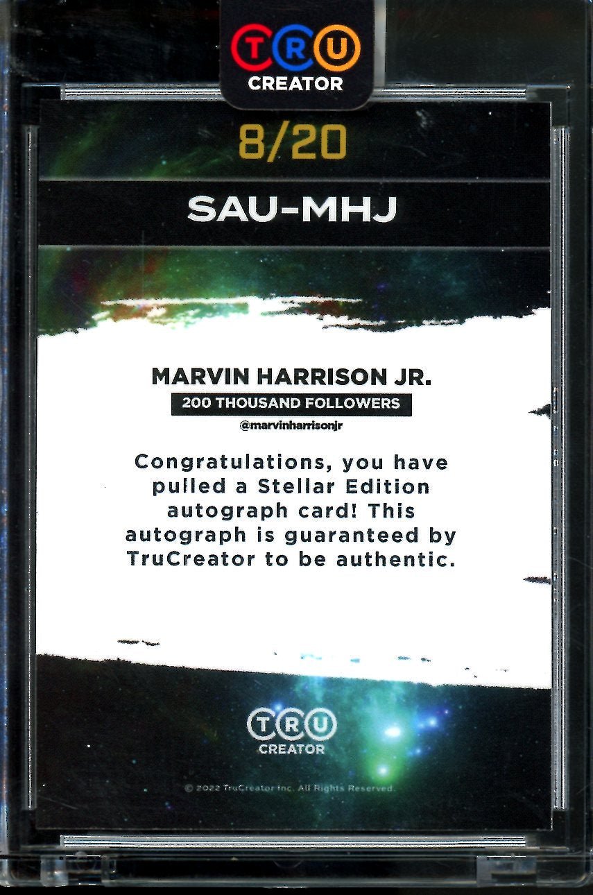 2022 TruCreator Marvin Harrison Jr. 1st Auto /20 Ohio State