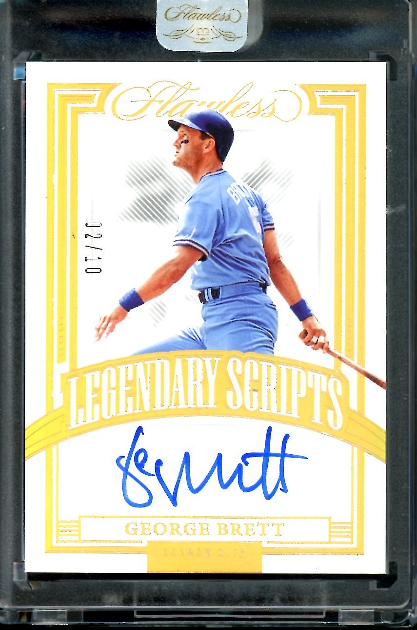 2023 Panini Flawless George Brett Legendary Scripts Auto Gold /10 Royals