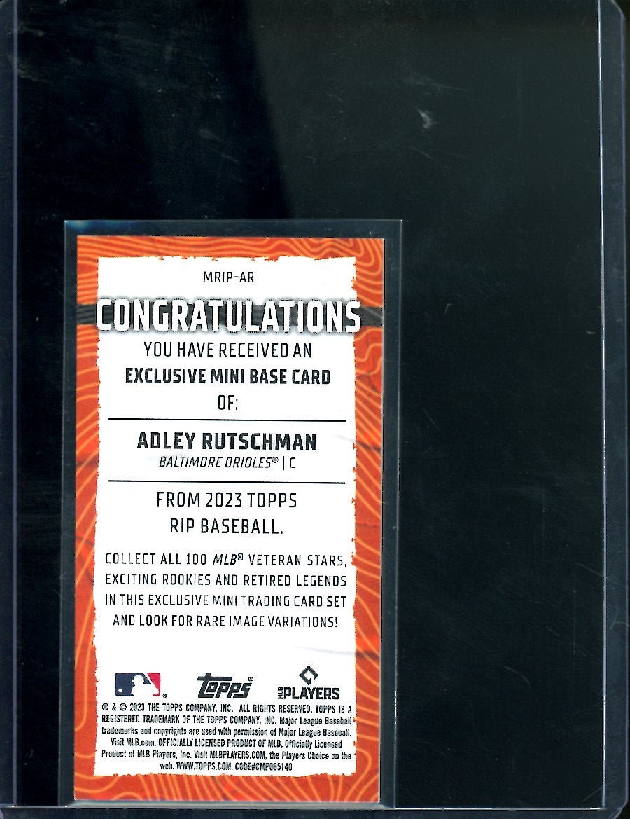 2023 Topps Rip Adley Rutschman Rookie Mini /45 Orioles