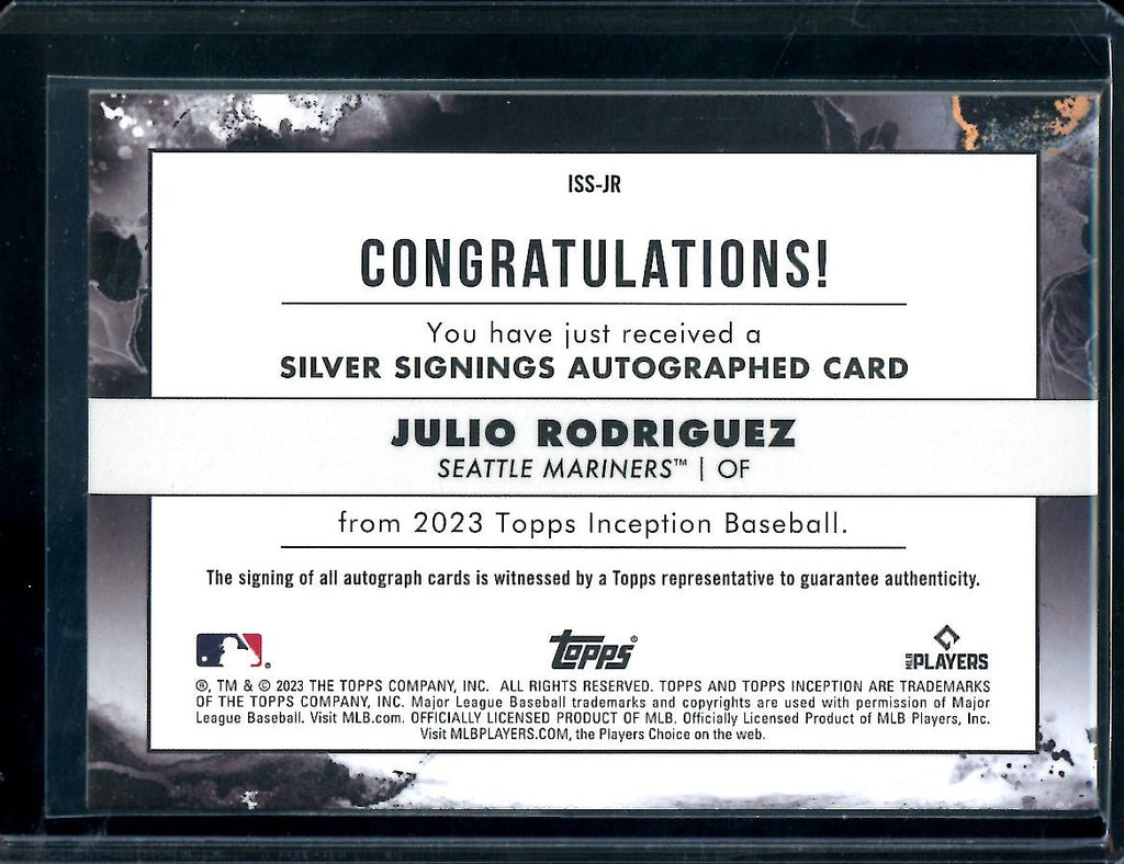 2023 Topps Inception Julio Rodriguez Auto /99 Mariners