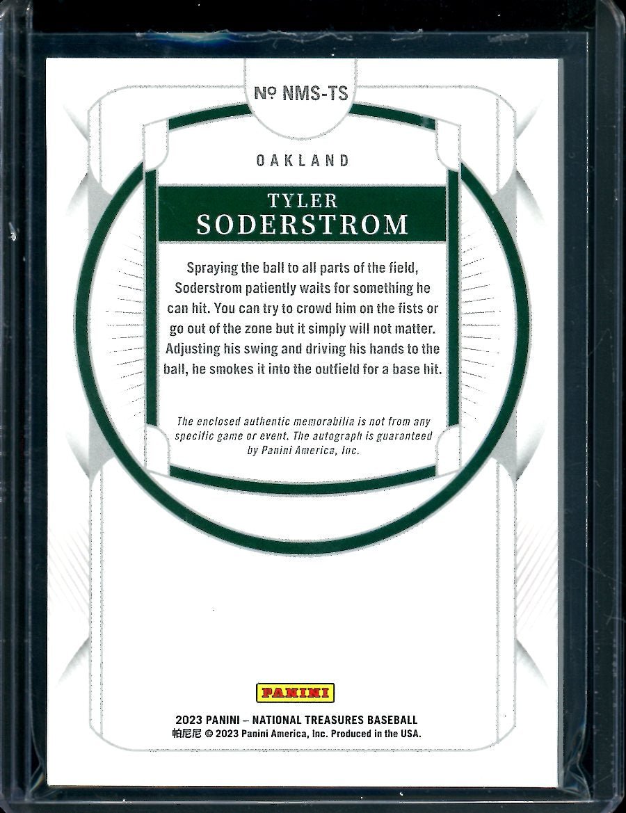 2023 Panini National Treasures Tyler Soderstrom Rookie RPA /99 Athletics