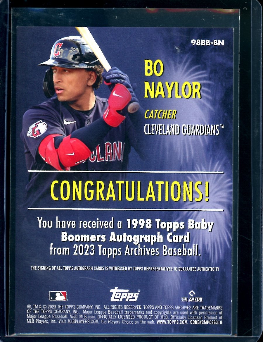 2023 Topps Bo Naylor Rookie Baby Boomers Auto